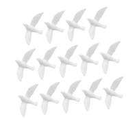 UKCOCO 14pcs Mini White Dove Figurines Small Simulation Pigeon Ornaments for Cake Topper Garden Decoration Micro Landscape Dollhouse Accessories with Detailed Resin Design