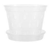 UKCOCO 150pcs Plastic Orchid Pots with Holes and Saucer for Phalaenopsis