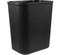 UKCOCO 15L Square Trash Can Black - Sleek Compact Garbage Bin for Office, Kitchen, Dormitory, and Home Use with Thickened Plastic