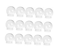 UKCOCO 15pcs DIY Snow Globe Craft Kit Clear Plastic Ball with White Caps for Christmas and Winter Decorations Versatile Snowman Ornament Accessories for Holiday Home Decor and Gift Ideas