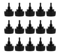 UKCOCO 15pcs Quick Connector Drip Irrigation Adapter for Garden Hose and Water Pipe, Weather Resistant Abs Plastic with G3/4 Female Thread to 1/4" Hose, Tool-Free Setup for Residential