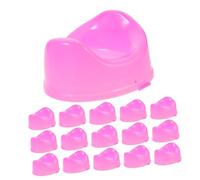 UKCOCO 16Pcs Mini Toilet Seat for Dollhouse Plastic Bathroom Accessories Engaging Learning Props for Micro Landscapes and Dollhouse Decor