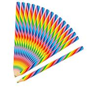 UKCOCO 16Pcs Rainbow Cartoon Pencils for Students Multi Coloured Drawing Pencils with Ergonomic Design Safe Non Toxic School and Office Art Supplies