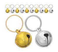 UKCOCO 16pcs Small Metal Pet Collar Bells for Dogs and Cats with Crisp Ringing Comfortable for Pets Anti-lost Training Pendant Accessories in Golden and Silver