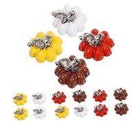 UKCOCO 16pcs Three Dimensional Pumpkin Pendants for Halloween DIY Jewelry Making Mixed Accessories for Necklaces Bracelets Keychains Festive Decorations