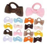 UKCOCO 18pcs Cute Bow Hair Ties for Elastic Ponytail Holders Multi Colored Hair Accessories for Sports and Daily Wear