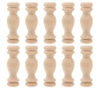UKCOCO 18pcs Wooden Baluster Spindles - Unfinished Decorative Wood Craft Spindles - Furniture Leg Accessoryfor DIY Craft Furniture Woodworking Decoration Home DéCor