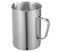 UKCOCO 1L Stainless Steel Measuring Cup with Scales ml: Precise Measurement Measuring Jug Spillage-Free for Flour, Ground Almonds, Sugar, Milk, Oil, Dishwasher Safe