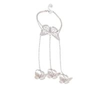 UKCOCO 1pc Fashionable Silver Hollow Butterfly Hand Chain Bracelet for Women Decorative Wrist Chain Jewelry for Parties Festivals and Daily Wear