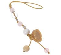 UKCOCO 1PC Jade Agate Phone Strap Pendant Multi Purpose Hanging Accessory for Car Keys Mobile Phones and Clothing Decor Stylish Yellow Gemstone Chain for Safe and Handy Use