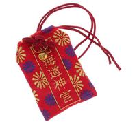 UKCOCO 1Pc Japanese Omamori Charm for Health Red Color Amulet Traditional Japanese Style Blessing Protection present for Wishes Easy to Carry in Purse or Pocket