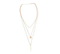 UKCOCO 1Pc Multi Layer Alloy Pendant Necklace for Ladies Shining Plate Design Golden Lightweight and Easy to Wear for Adding Brilliance to Any Outfit