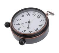 UKCOCO 1pc Retro European-style Iron Art Desktop Clock Silent Non-ticking Sweep Mute Table Clock for Living Bedroom Office Decor Vintage Home Decorative Timepiece