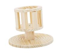 UKCOCO 1Pc Wooden Rabbit Feeder Manger Creative Hay Feeding Rack for Guinea Pigs Chinchillas Animals Safe Edges Durable Construction for Healthy Pet Feeding