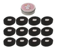 UKCOCO 1set Dry Makeup Brush Cleaner Sponge, Remove Eyeshadow Color | Cat Shaped Box 12 Refills, Sponge Eyeshadow Applicator Cleaner Sponge, No Water Needed, Quick Switch Color Tool for Makeup