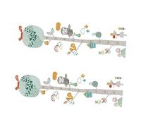 UKCOCO 1Set Forest Height Chart Sticker Growth Measuring Wall Decor Decal Cartoon Design for Boys Rooms Nurseries and Kindergartens