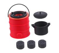 UKCOCO 1set Miniature Dollhouse Stove Scale Realistic Coal Stove Model Detailed Dollhouse Accessories Compact Design for Creative Projects and Photography Props