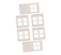 UKCOCO 1set Miniature Door and Window Set Dollhouse Accessories for Boy Girl Realistic Building Models for Creative Play and Skill Development