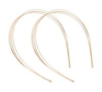 UKCOCO 2 Pack Gold Multi-layer Metal Headbands for Women, Adjustable Wire Hair Hoops, Elegant Hair Accessories for Bridal, Wedding, and Daily Wear