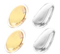 UKCOCO 2 Pairs Zinc Alloy Silicone Nose Pads, Oval Screw Type | Ergonomic Bridge Support, Skin-friendly Feel, for Full-frame and Optical Frames, Daily Wear Use