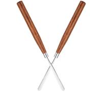 UKCOCO 2 Pcs Cosmetic Mixing Spatula Set, Natural Rosewood Foundation Stirring Sticks for Professional Makeup, Sturdy Makeup Tools for Foundation and Cream Blending, for Travel and Daily