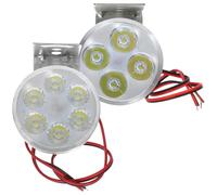 UKCOCO 2 Pcs Motorcycle LED Spotlights Headlights 12v Waterproof High Brightness Motorcycle Accessories 4led and 6led for Universal Motorbike Lighting Random Style