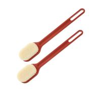 UKCOCO 2 Pcs Plastic Long-Handled Bathing and Back Scrub Brush with Nylon Bristles for Exfoliating and Boosting Blood Circulation, Household Shower Brush for Effective Skin Care