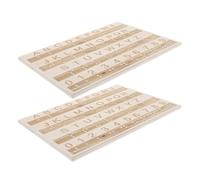 UKCOCO 2 Pcs Wooden Braille Learning Board with Raised Dots Braille Alphabet and Number Practice Tool for Blind People Visual Impairment Aid and Home Education Random Color