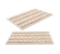 UKCOCO 2 Pcs Wooden Braille Letter Board with Carved Dots, Braille Alphabet Learning Tool for Blind Beginners, Visual Impairment Teaching Aid for Tactile Education