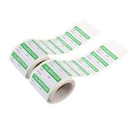 UKCOCO 2 Rolls of 300pcs Green Quality Control Calibration Stickers Self-Adhesive Waterproof Labels for Ground Transportation and Storage Bins, Writable Removable Tester Marker Tags
