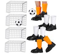 UKCOCO 2 Set Mini Finger Soccer Game Set for Tabletop Football with Goals Balls Tiny Shoes Enhances Hand Eye Coordination and Reflexes Indoor Interactive Match