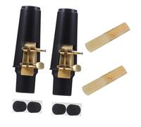 UKCOCO 2 Sets Alto Saxophone Mouthpiece Kit Protective Cap and Cushions for Woodwind Instruments Includes Mouthpieces Caps Pads for Easy Replacement and Care