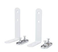 UKCOCO 2 Sets L-Shaped Heavy Duty Corner Brackets for Screen Clips, Right Angle Corner Shelf Supports with Decorative Caps, Suitable for Office Desk Partition Installation