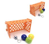 UKCOCO 2 Sets Mini Football Field for Birds Parrot Soccer Stimulating Bird Intelligence and Encouraging Pet Exercises Suitable for Exploring and Adventuring Random Random Color