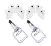 UKCOCO 2 Sets Portable Heart-Shaped Vacuum Cupping Kit for Massage Therapy Chinese Traditional Cupping Set with Manual Pump Dual Use Clean and Safe at Home Massage Sessions