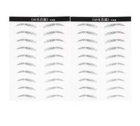 UKCOCO 2 Sheets Eyebrow Sticker Set Hair Like Simulation Eyebrows for Women Easy to Use Artificial Brow Patch for Natural Shaping and Grooming