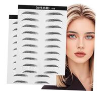 UKCOCO 2 Sheets Eyebrow Stickers Hair Like Simulation Artificial Eyebrow Easy to Use Natural Looking