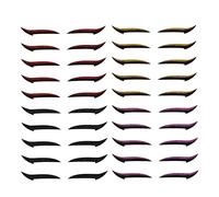 UKCOCO 20 Pairs Reusable Eyeliner Stickers Self Adhesive Eye Makeup Tapes Colors for Effortless Application for Weddings Dates and Daily Use