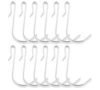 UKCOCO 20 Pcs Small Flat S-Shaped Stainless Steel Hooks for Kitchen Sink, Multi-Functional J-Shaped Household Hanging Hooks for Clothes, Keys, and Utensils Storage in Home, Office,