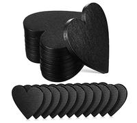 UKCOCO 20 Pcs Wooden Heart Shaped Discs DIY Double Sided Chalkboard Hearts for Crafts Smooth Edges Lightweight Reusable Decorative Wood Slices for Wedding Party Table Place Cards