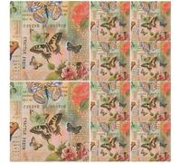 UKCOCO 20 Sheets Decorative Paper Napkins Butterfly Pattern Skin-Friendly Wood Pulp Material Colorful Floral Pattern Themed Party Napkins for Baby Showers