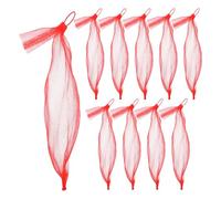 UKCOCO 200 Sets Mesh Produce Bags: 35cm Reusable Fruit Vegetable Mesh Storage Bags with Clips - Small Net Pouches for Vegetables Market Home Use