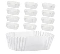 UKCOCO 2000pcs White Paper Loaf Liners Greaseproof Baking Cups for Bread and Cupcakes Boat Shape Cake Paper Liners for Home Kitchen Bakery Weddings Showers Disposable Muffin Cases for