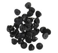 UKCOCO 200pcs Black Rubber Brooch Clasps Butterfly Clutch Back Pin Backs Badge Holders for Lapel Pins Uniform Badge Replacement in Jewelry Making