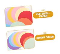 UKCOCO 200Pcs Round Colored Craft Paper for Origami and DIY Painting Thickened Folding Paper with Vibrant Colors Suitable for Teenagers Handcraft Art Projects and Decorative Flower Ball