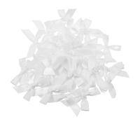 UKCOCO 200pcs White Small Satin Ribbon Bows for Crafts Mini Pre-Made Decorative Bows with Expert Craftsmanship and Versatile Use for Birthday and Party Decorations