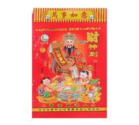 UKCOCO 2026 Traditional Chinese Tear off Calendar with Horse Year Elements, Vibrant Colours and Detailed Lunar Information, Paper Wall Hanging Calendar for Feng Shui Decor and Studies
