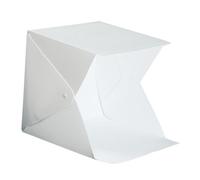 UKCOCO 20cm Mini LED Photography Light Box Portable Foldable Photo Tent with 2-colored Backdrops for Studio Lighting and Product Shooting