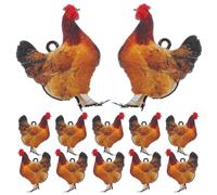 UKCOCO 20pcs Acrylic Chicken Pendant Charms Set for DIY Jewelry Making, Cute Animal Earrings Accessories, Small Left and Right Hen Charms for Bracelet Crafting