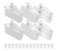 UKCOCO 20pcs Adhesive Chest Badge Clips Double-Sided Tape, Small Plastic Spring Clips for Office Id Holders, Self-Adhesive Badge Holders for Work and Event Use